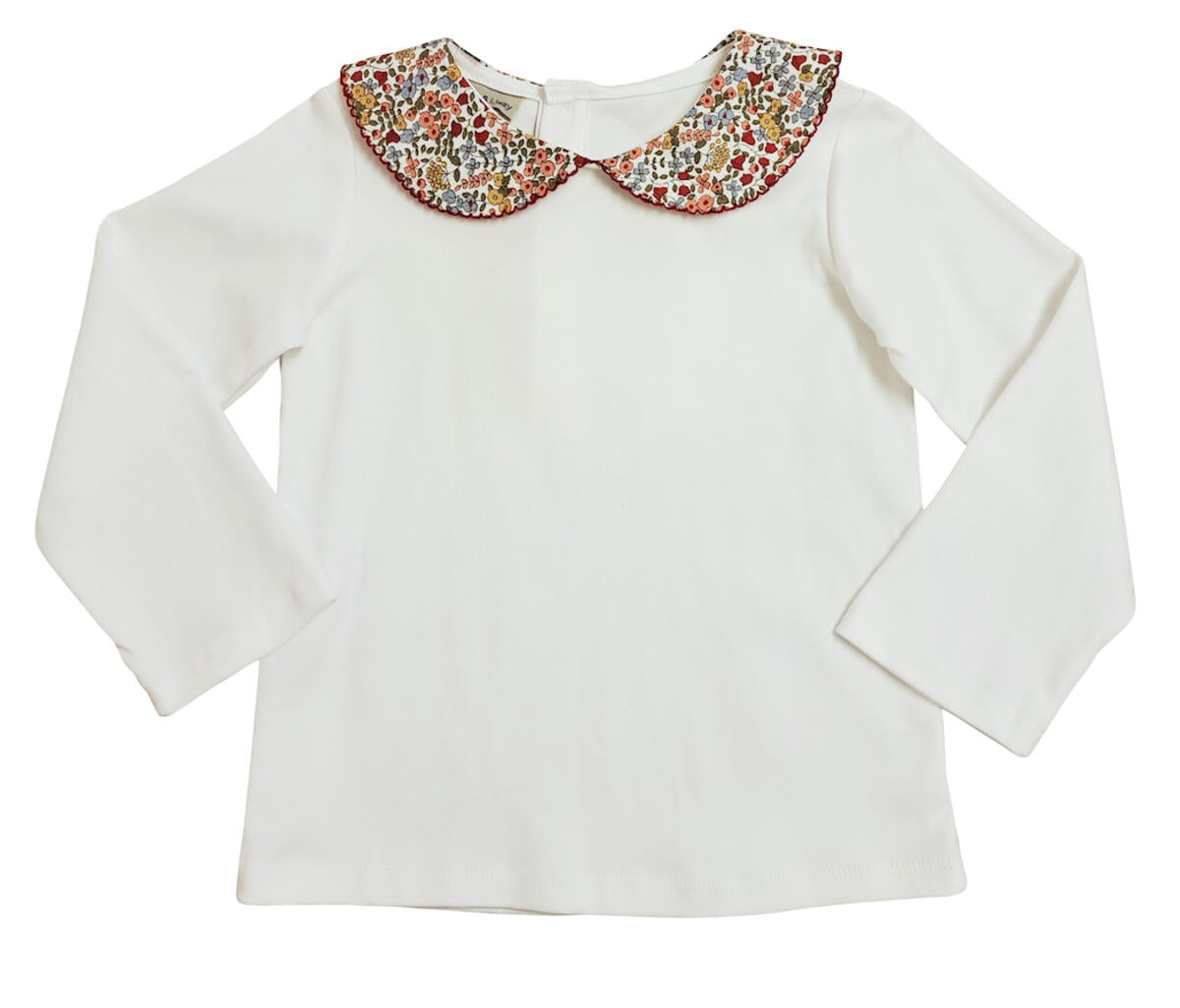 Celine and Lucas Floral Collar Girl Pima Top