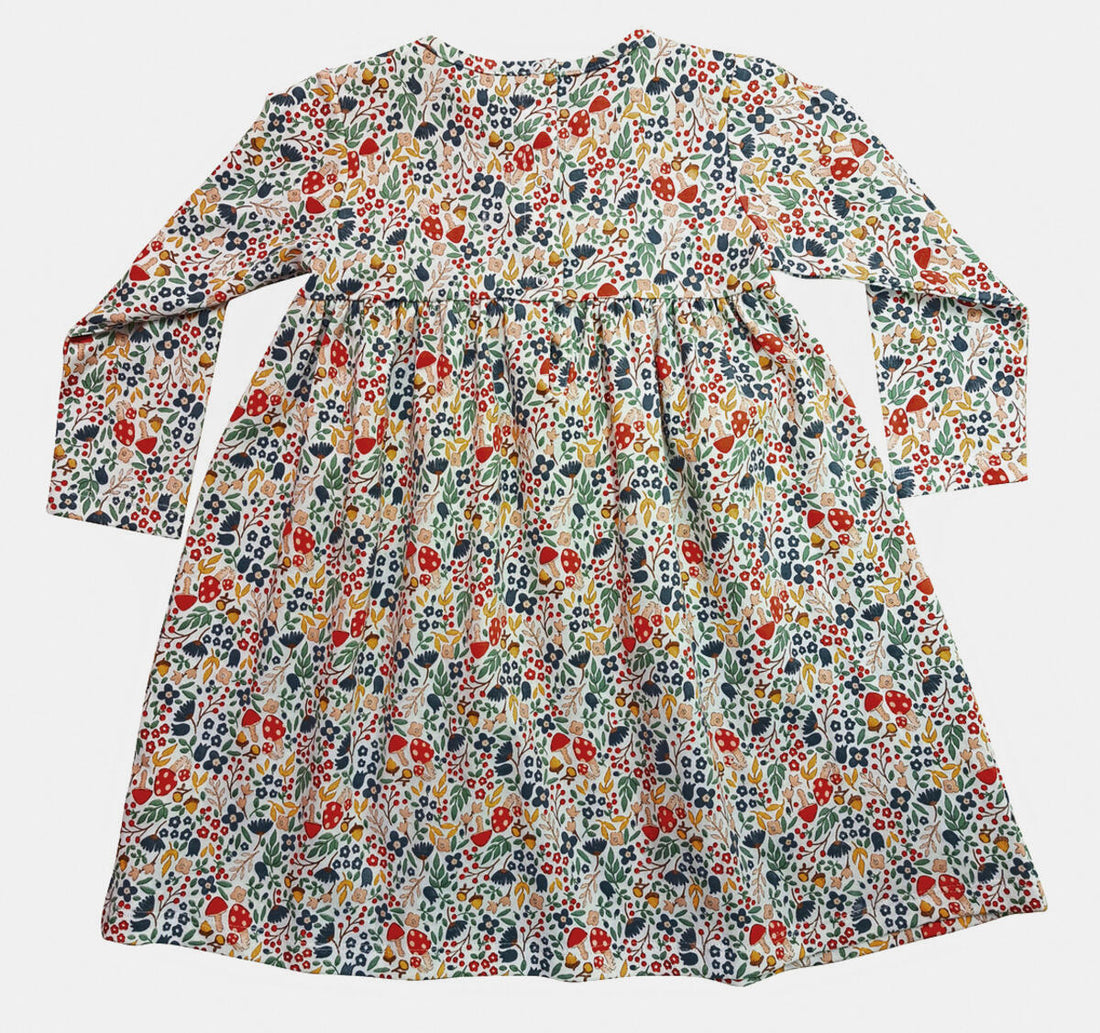 Fall Flowers Long Sleeve Dress