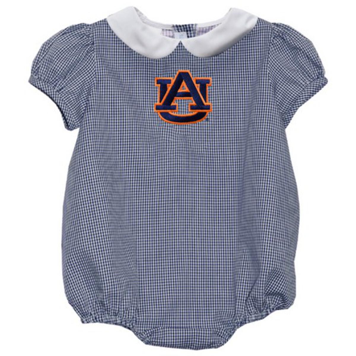 Auburn Tigers Embroidered Navy Girls Baby Bubble