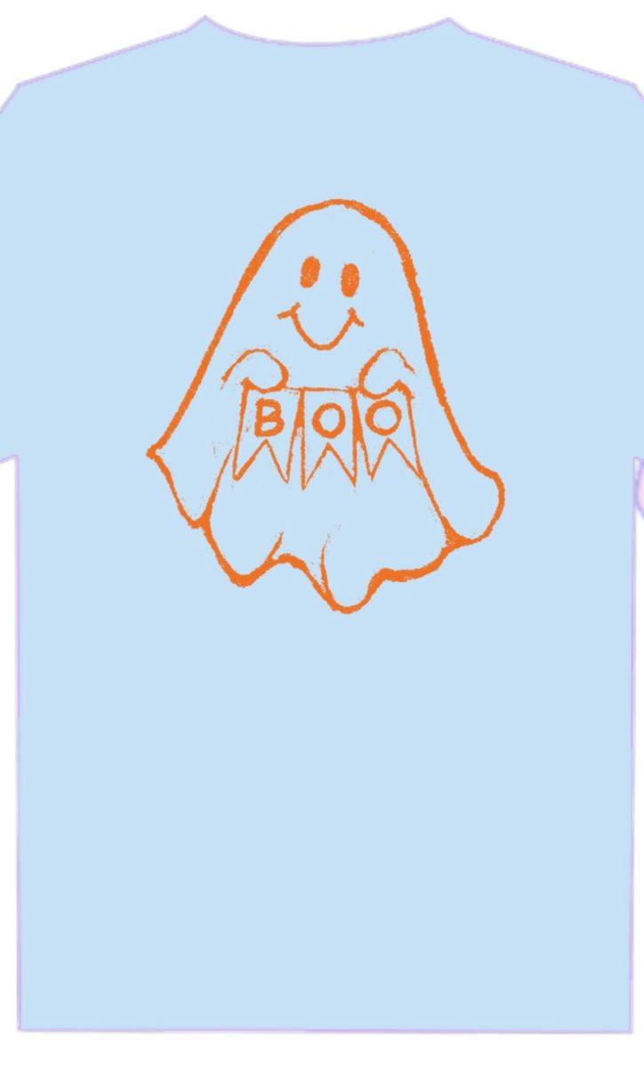 Light Blue BOO Ghost SS T-Shirt