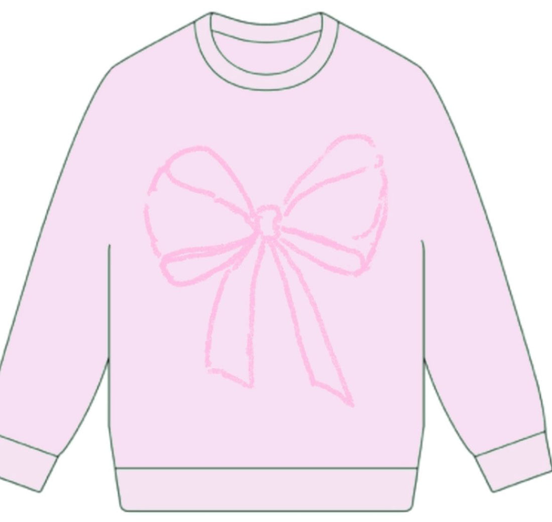 Light Pink Bow Sweatshirt
