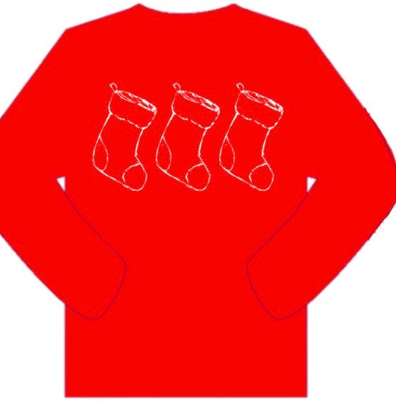 Red Stocking Trio LS T-Shirt