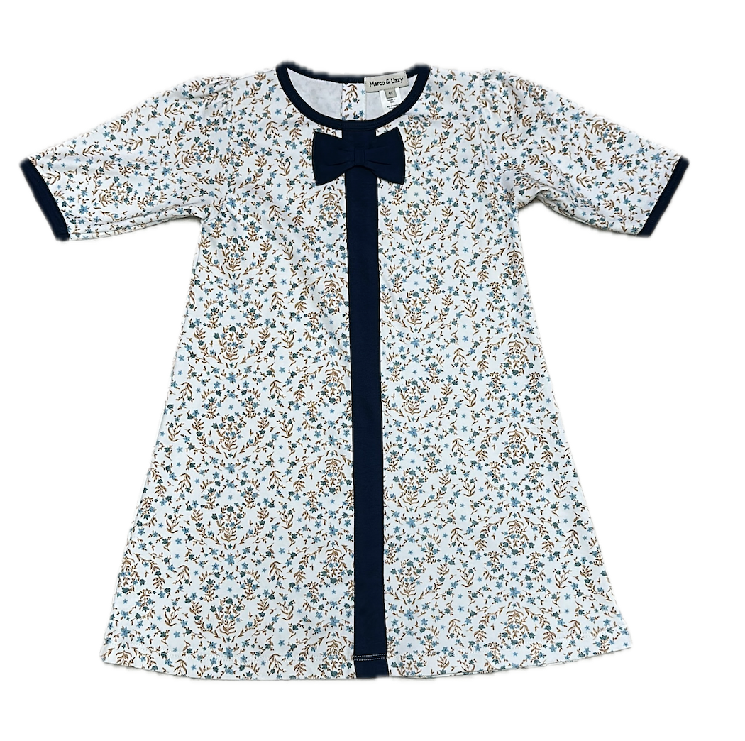 Ariana and Drew Collection Blue Floral A-Line Dress