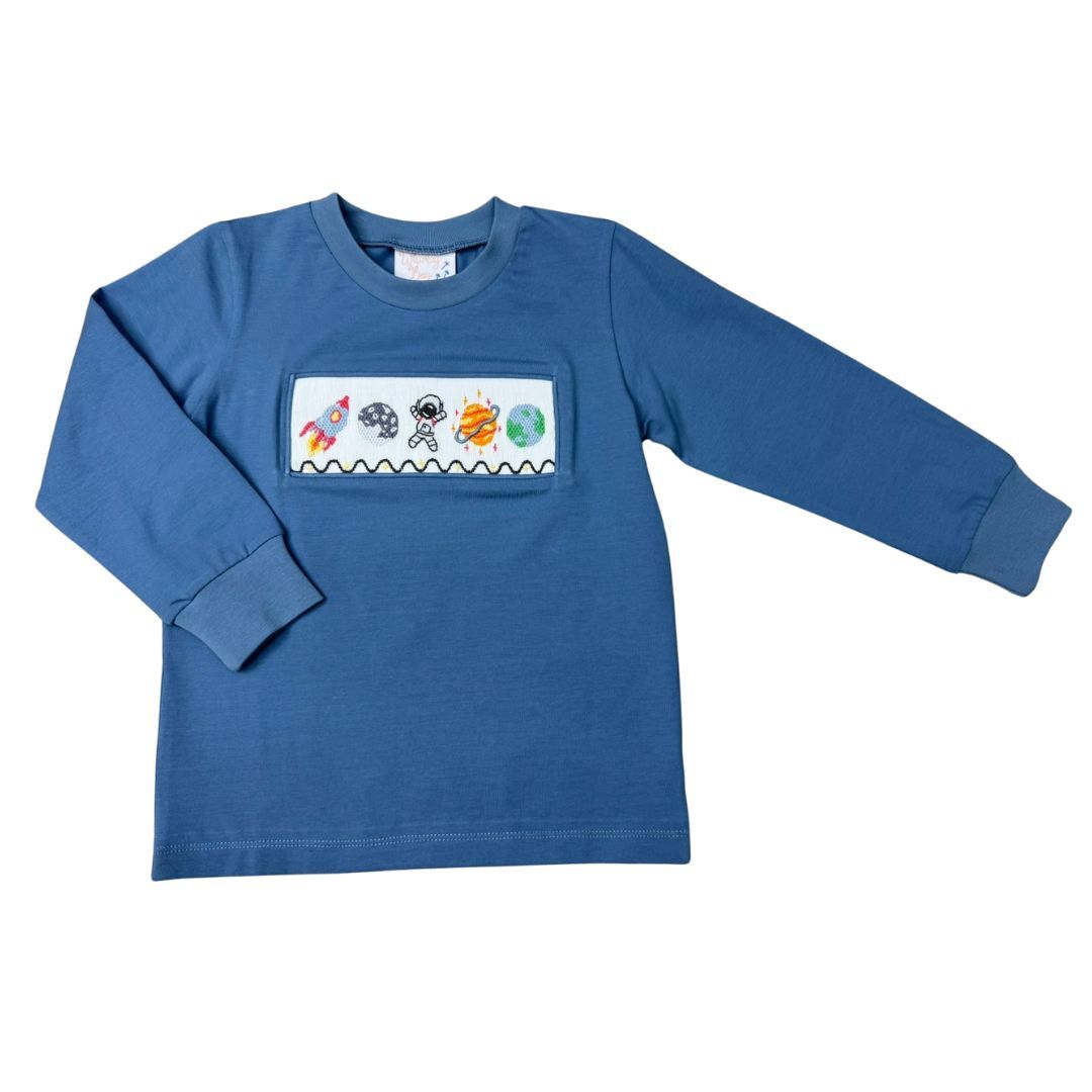 Out of This Word Smocked Long Sleeve Shirt