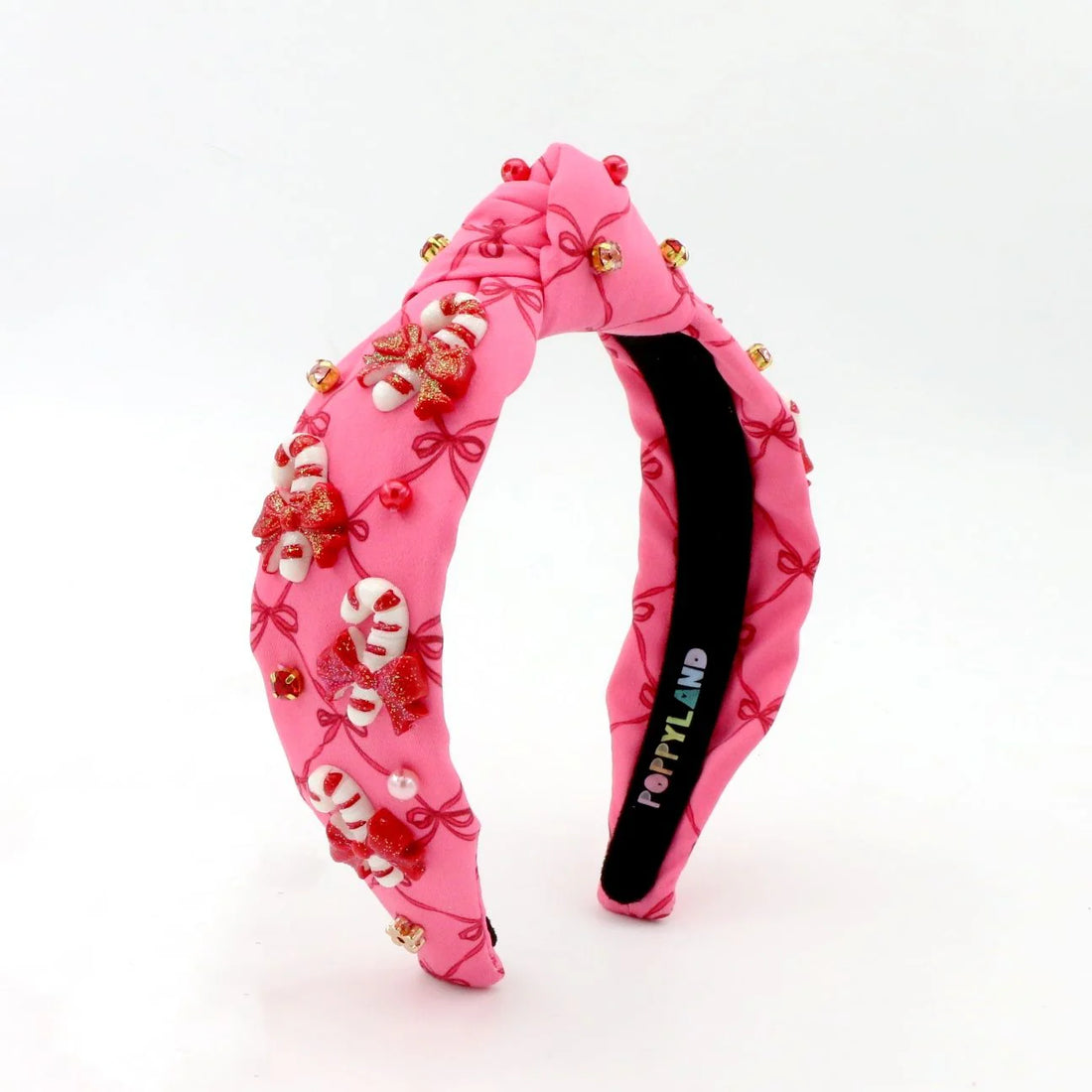 Candy Cane on Bow Knot Headband