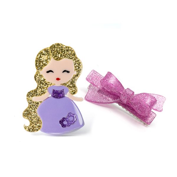 Cute Doll Purple Dress &amp; Bow