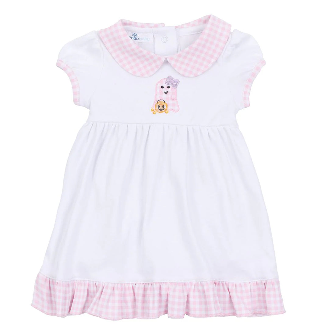 Boo Crew Applique Collared SS Toddler Dress