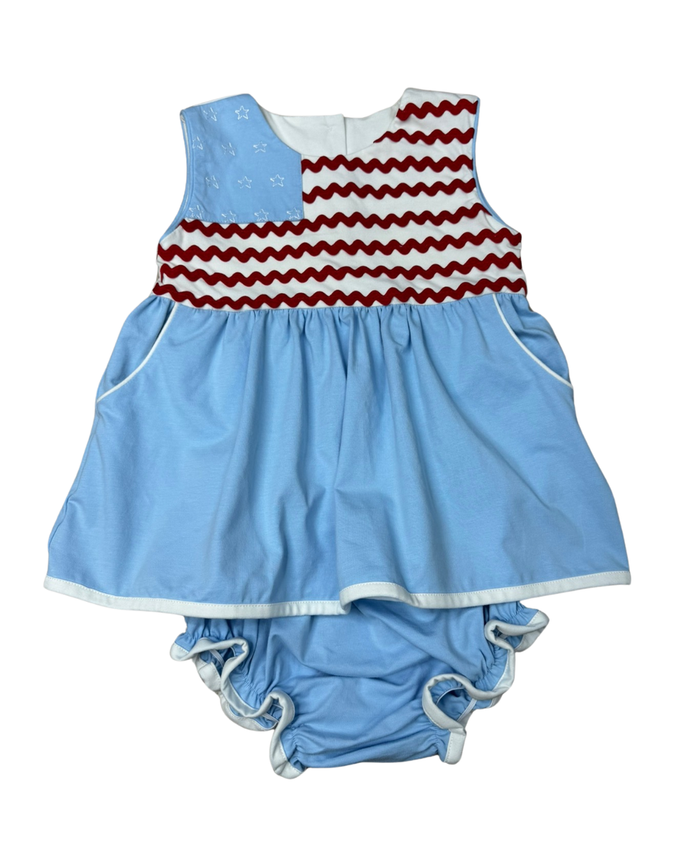 Ric Rac &amp; Stars Bloomer Set