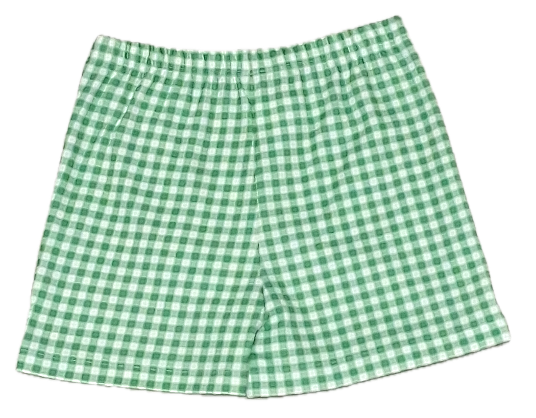 Green Checks Knit Skort