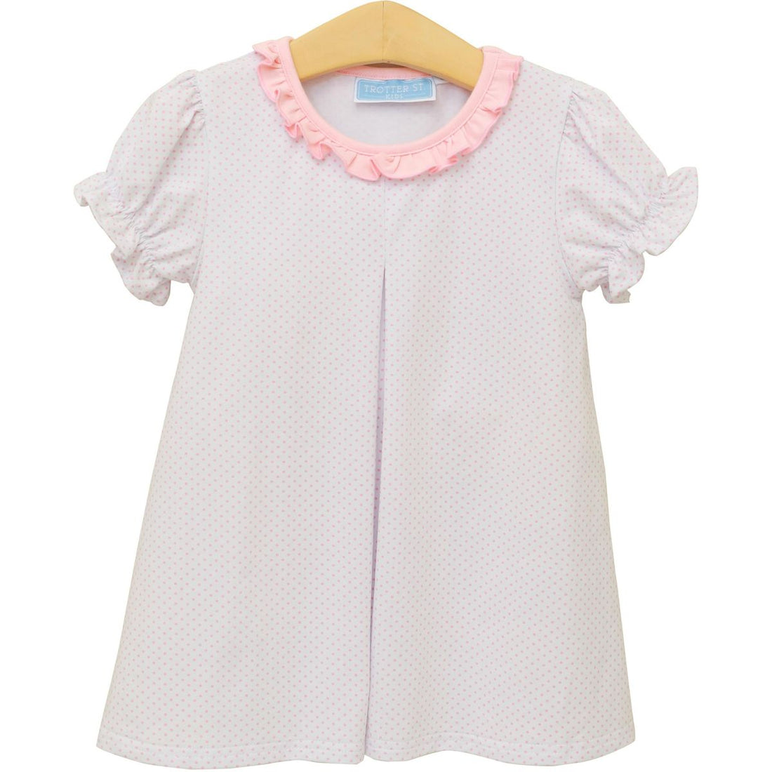 Harriet Dress: Light Pink Bitty Dot