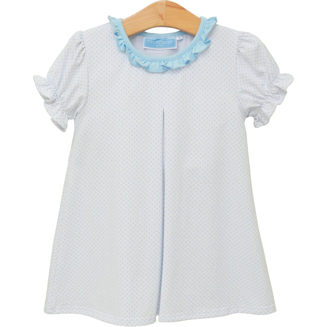 Harriet Dress: Light Blue Bitty Dot