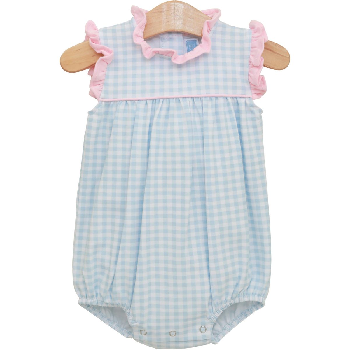 Meredith Bubble: Light Blue Gingham/Light Pink