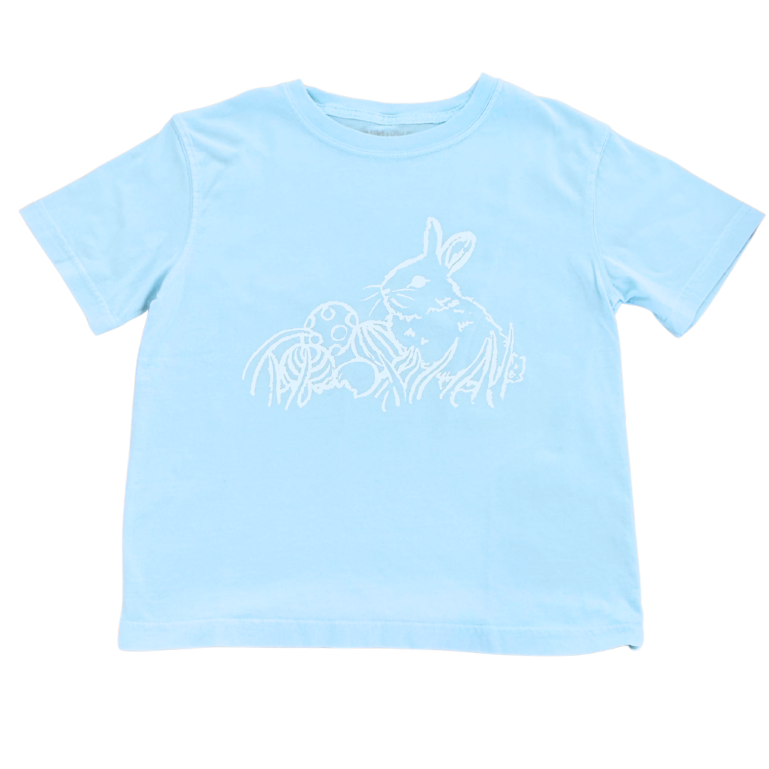 Light Blue Easter Bunny SS T-Shirt