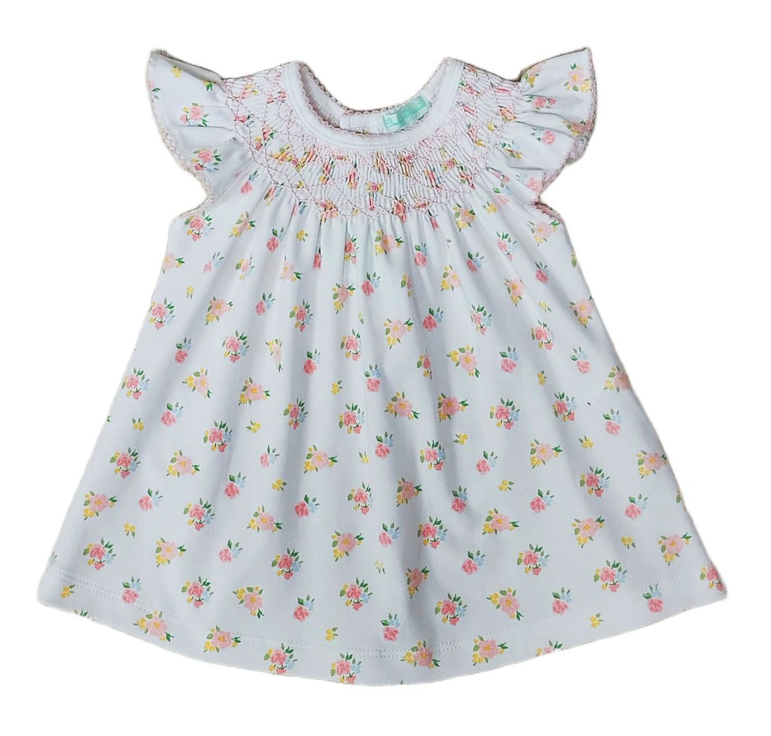 English Roses Smocked Bishop Bloomer Set