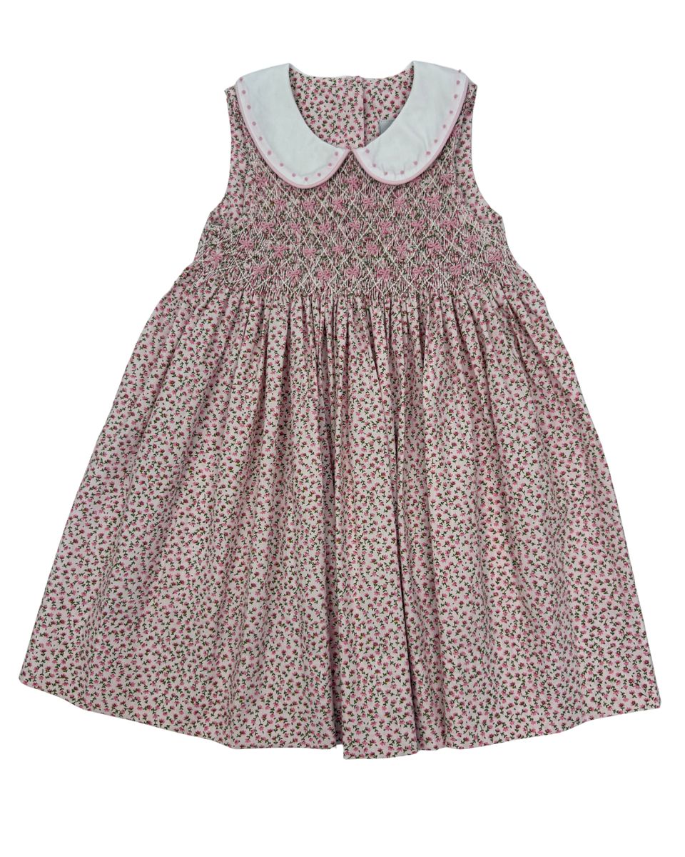 Ditsy Floral Bow Smocked Dress