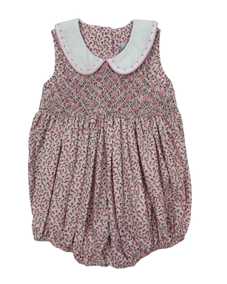 Ditsy Floral Bow Smocked Bubble