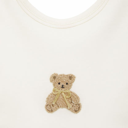 Bear Hugs Bib: Ivory