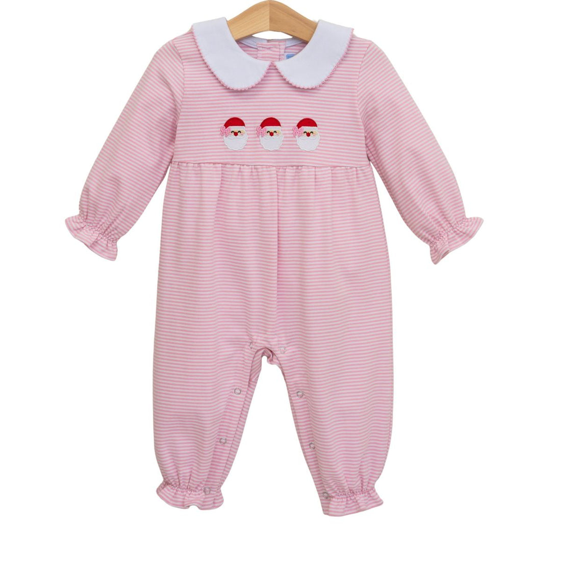 Santa Trio Romper: Pink