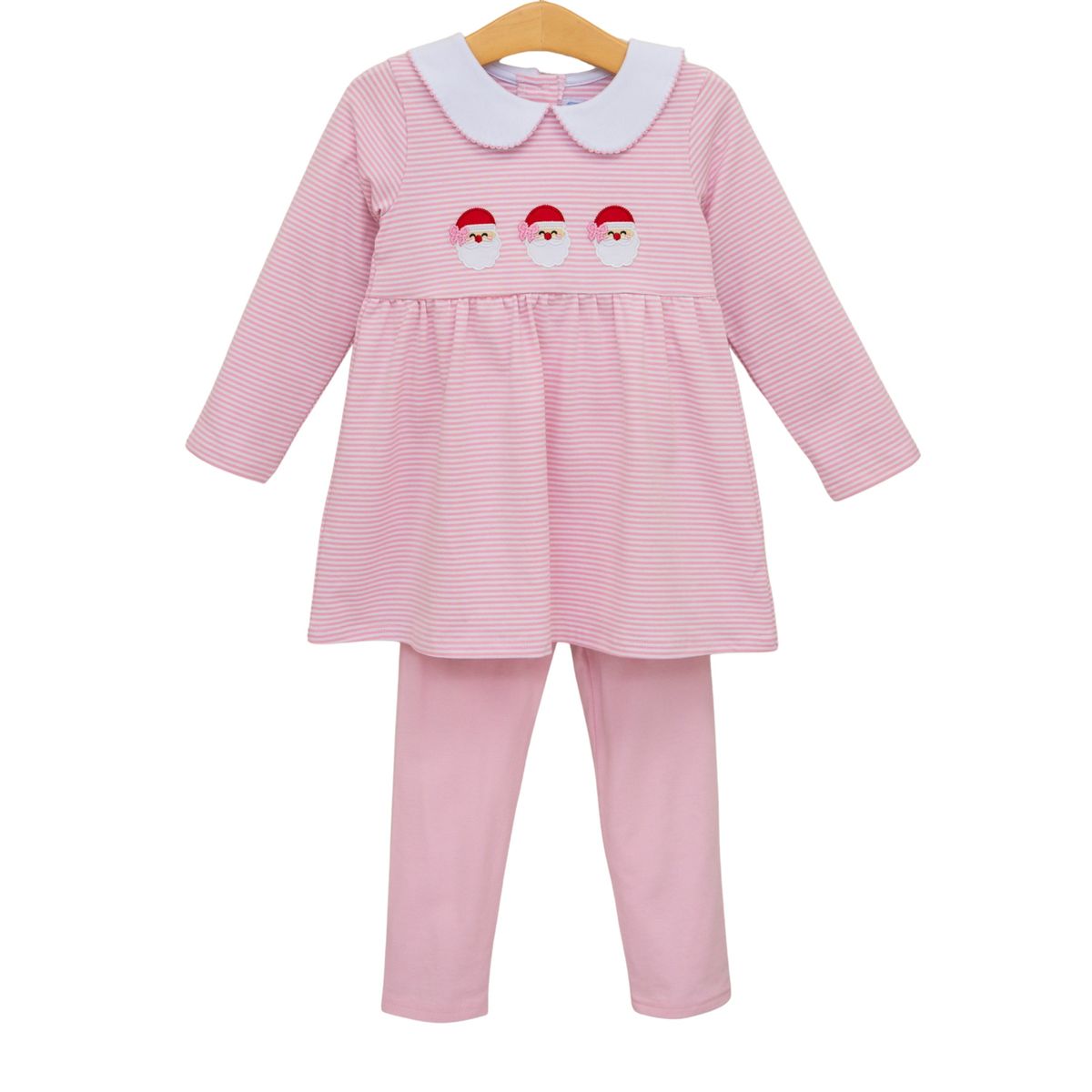 Santa Trio Pant Set: Pink