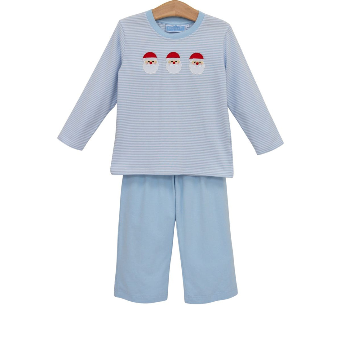 Santa Trio Pant Set: Blue