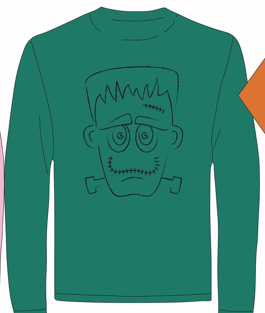 LS Green Frankenstein Halloween T-Shirt