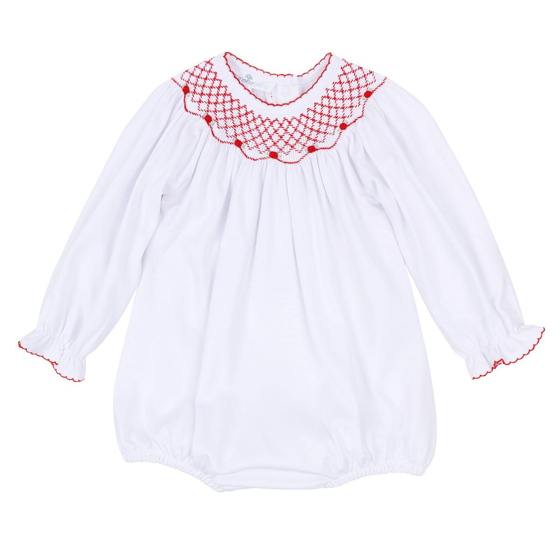 Millie White Red Girl Bishop L/S Bubble