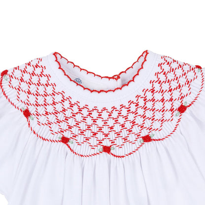 Millie White Red Girl Bishop Footie