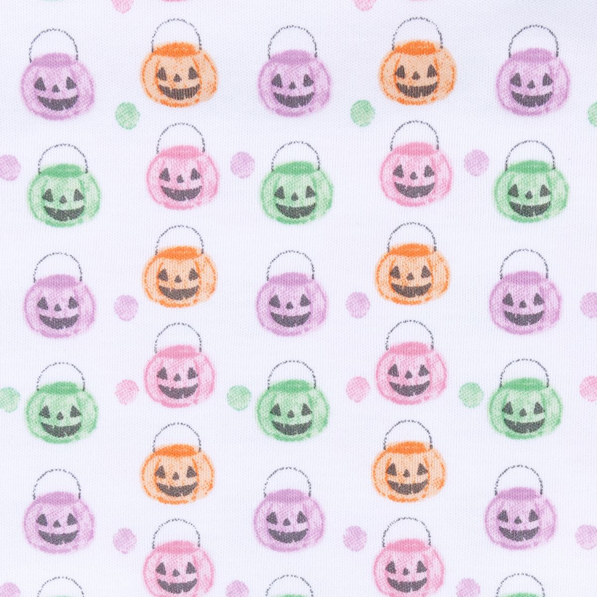Pumpkin Party Print Short Sleeve Bubble: Pink