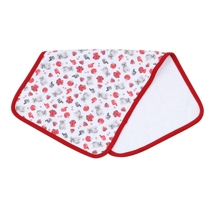 Gameday Dawgs Red Print Burp Cloth