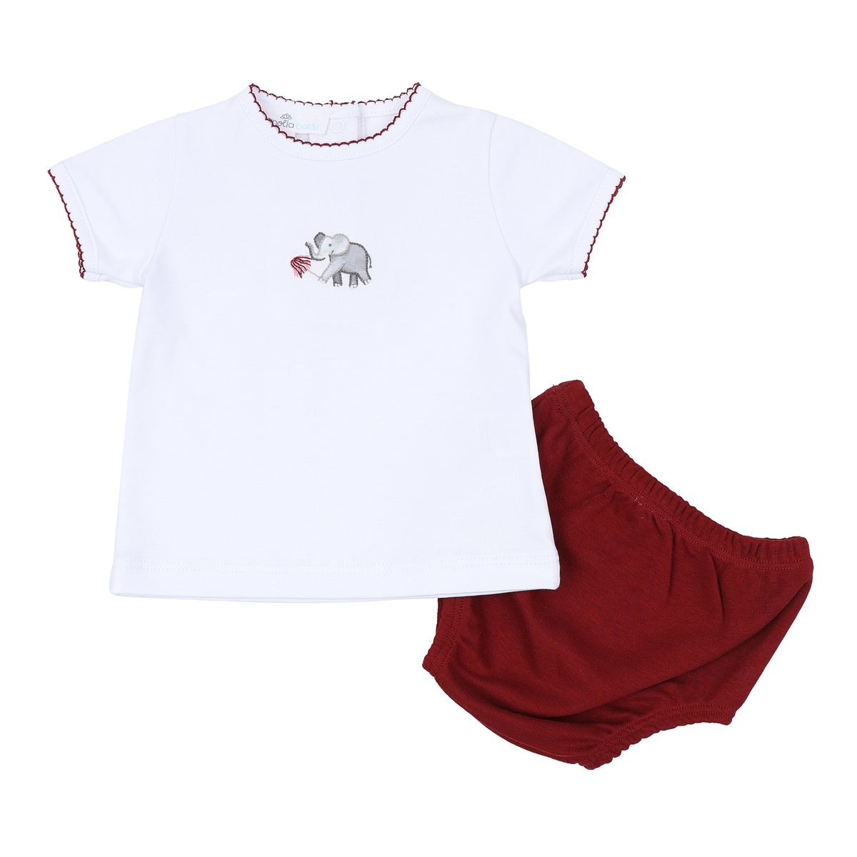 Roll Baby Roll Crimson S/S Diaper Cover Set