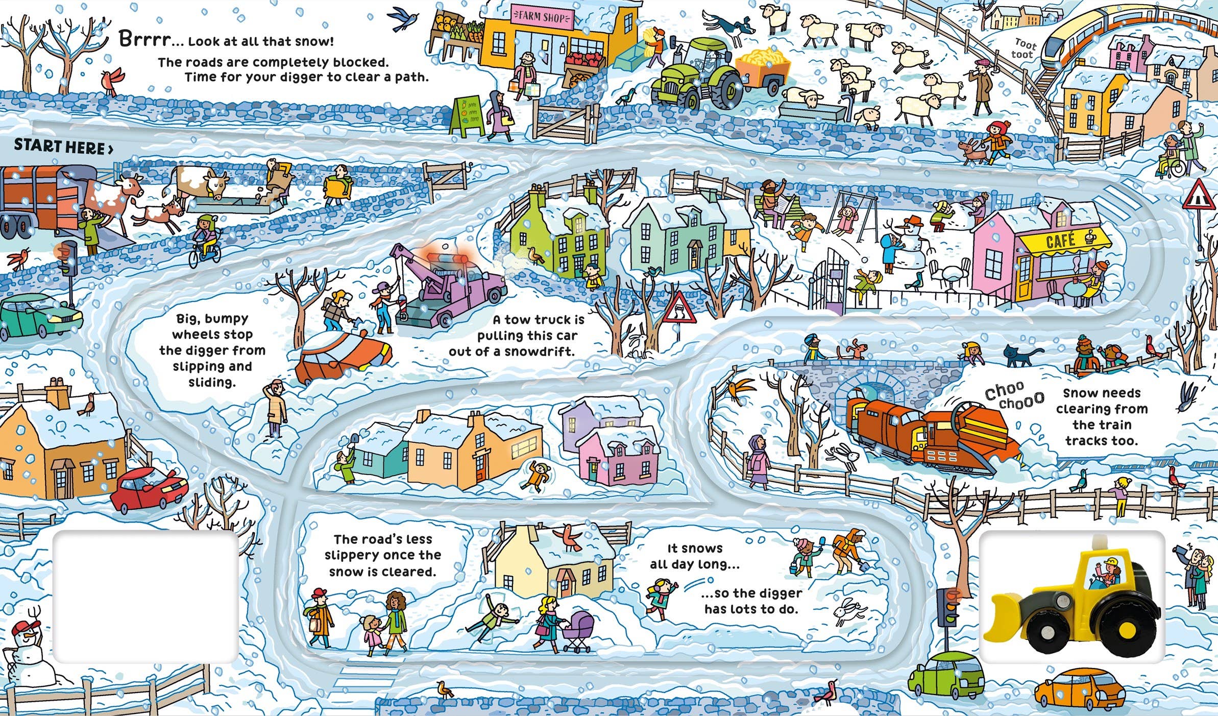 Wind-Up Digger Board Book