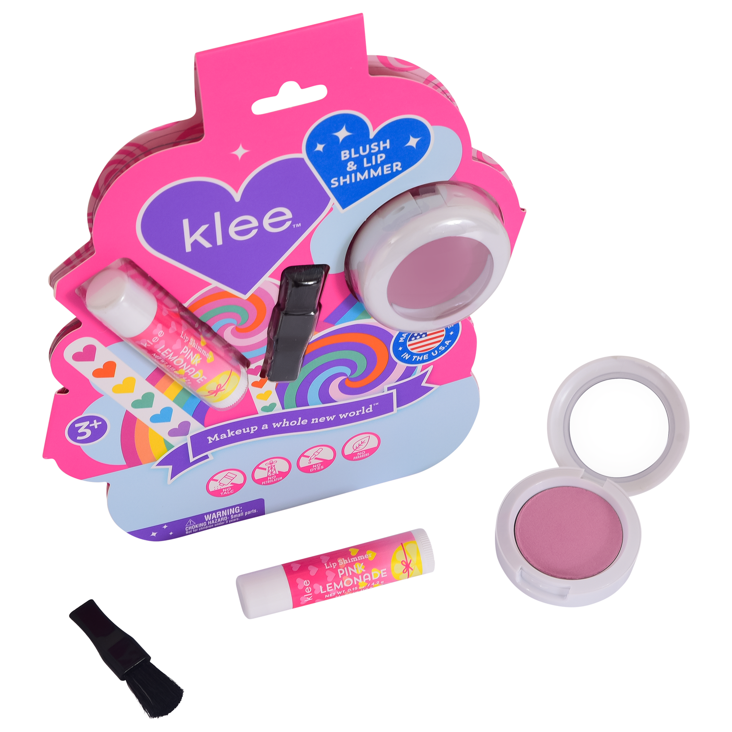 Rainbow Glitz Blush and Lip Shimmer Set: Seabreeze Spark
