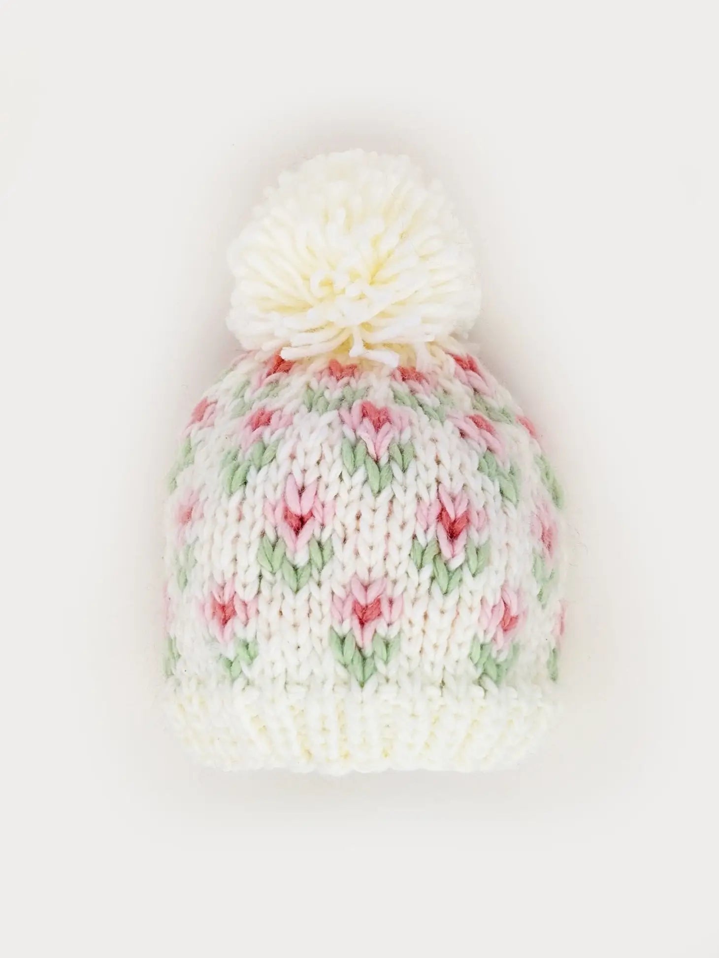 Huggalugs Bitty Blooms Beanie Hat - Blush