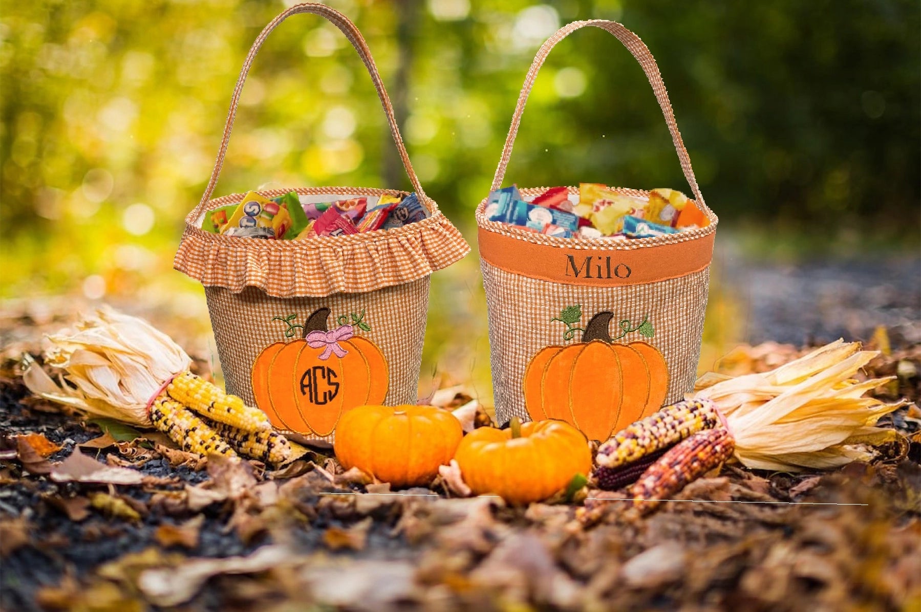 Halloween Ruffled Pumpkin Tote