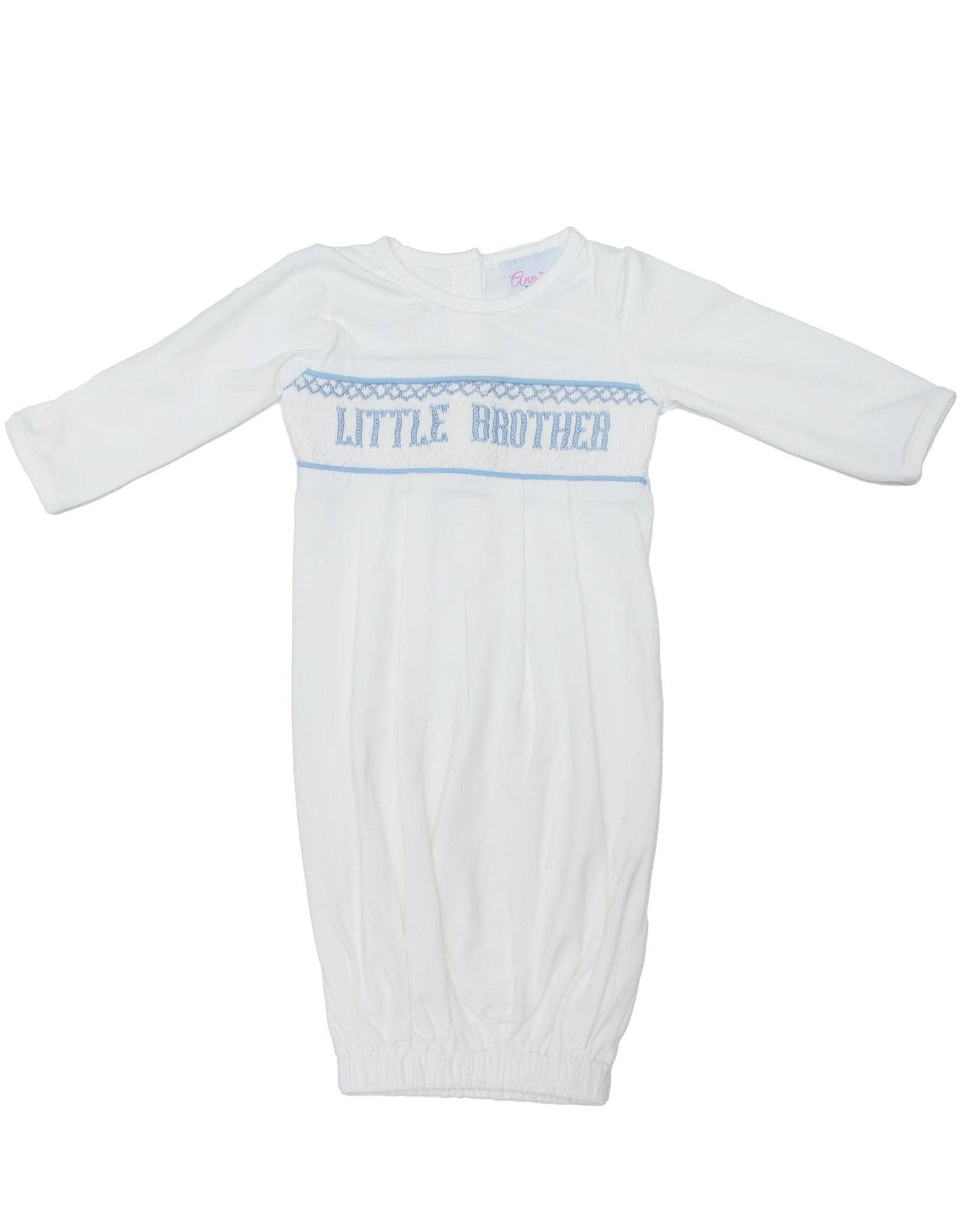 Little Brother Smocked Gown and Cap Set