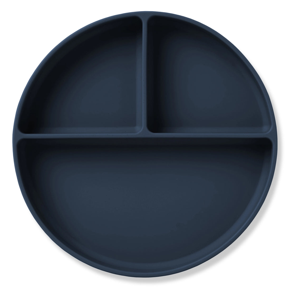 Baby Plate with Suction and Divided Portions - Navy