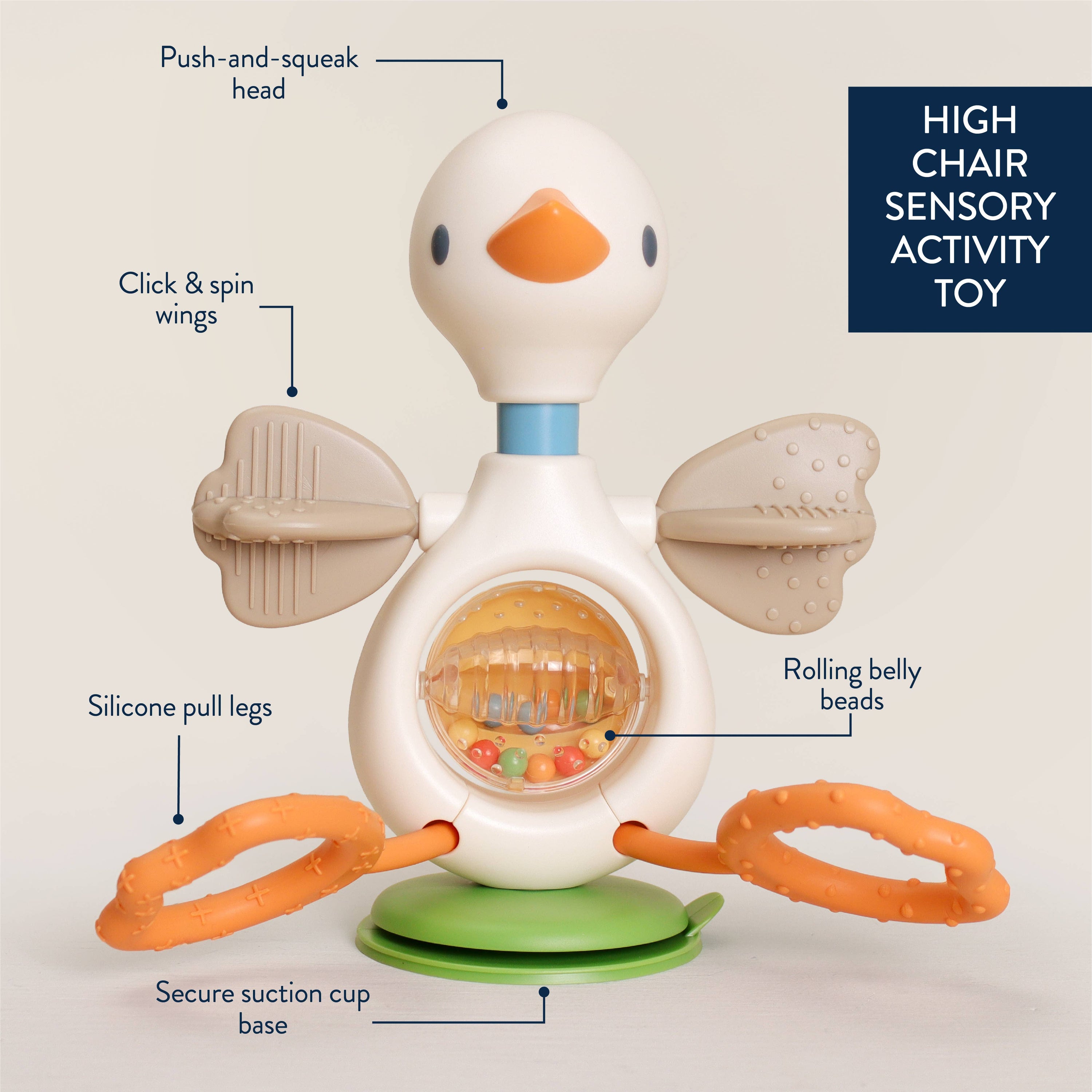 Itzy Twist &amp; Bop™ - High Chair Sensory Toy Goose