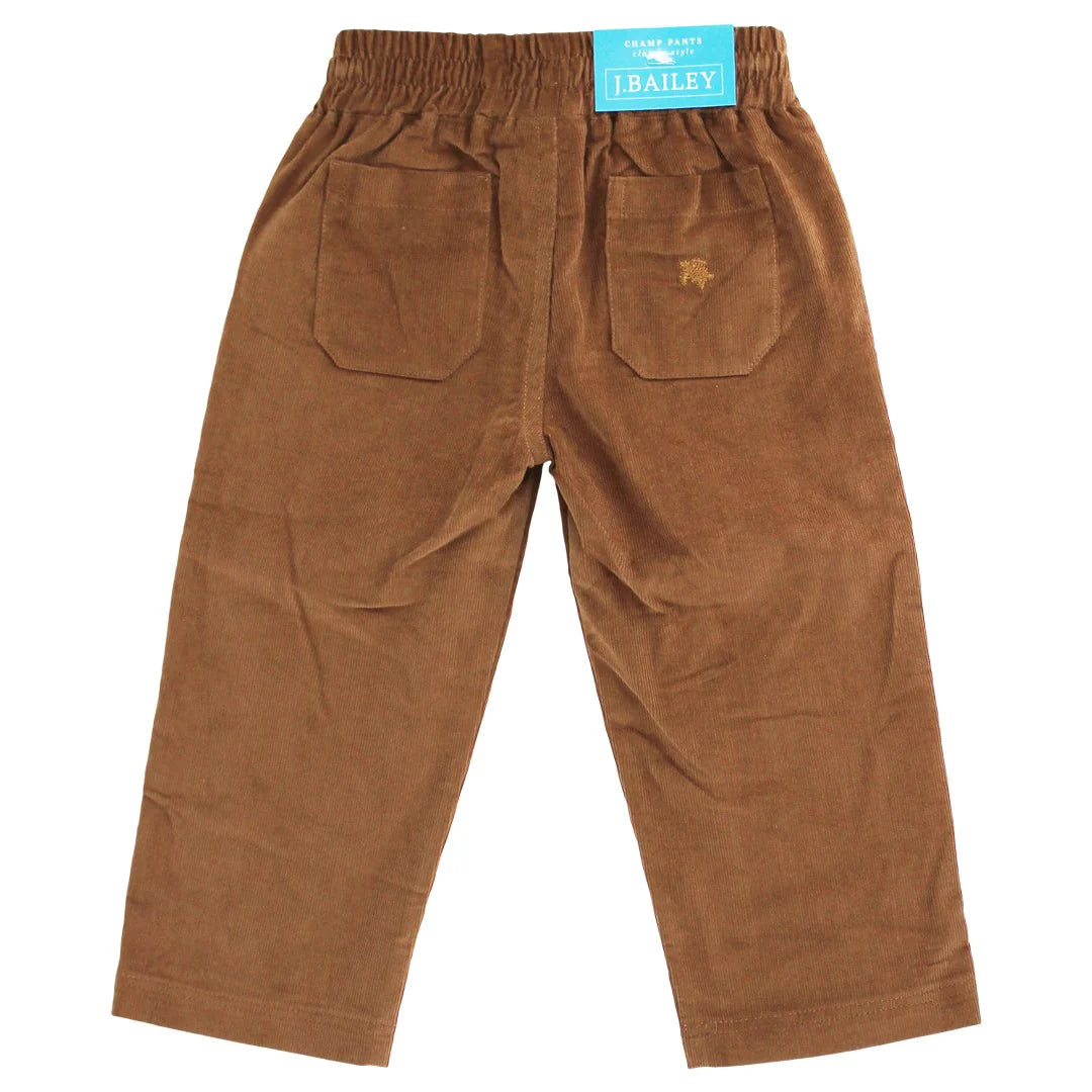 Bailey Boys Charlie Pull-On Pants: Brown Corduroy