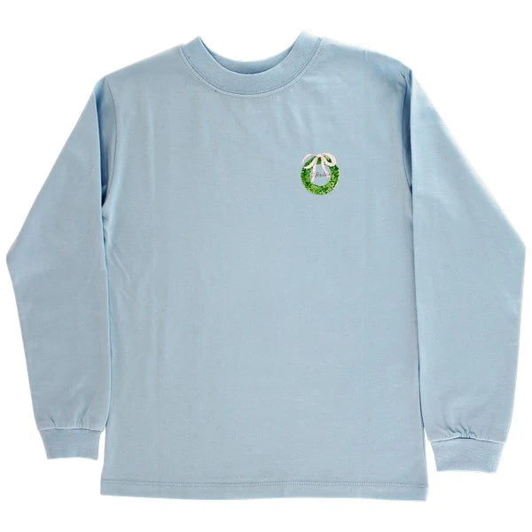 LS Girls Logo Tee: Bottle Brush on Bayberry