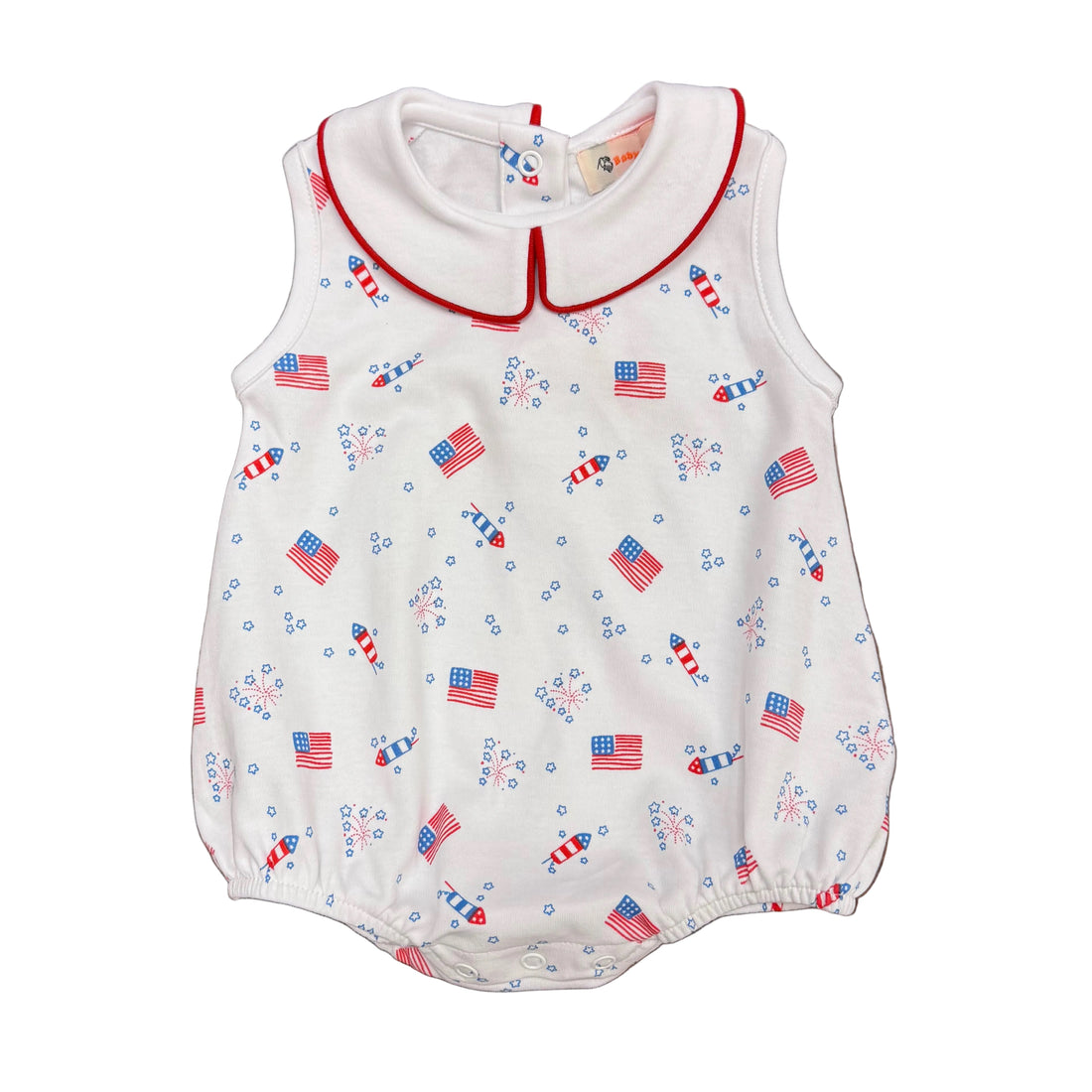 Sleeveless Boy Bubble: Flags &amp; Fireworks