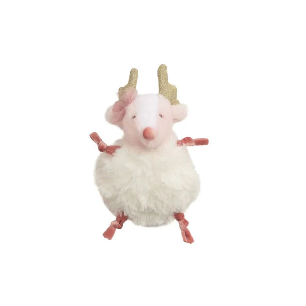 Pink Reindeer Pom-Pom Plush Pal