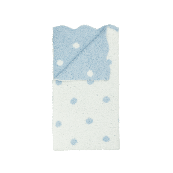 Blue Dot Chenille Baby Blanket