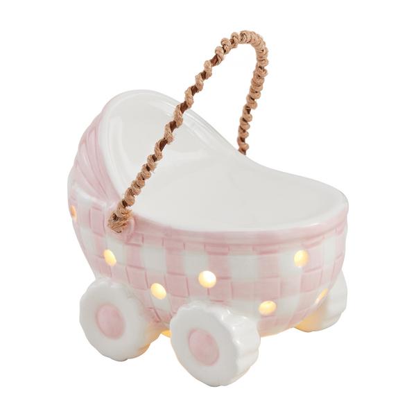 Pink Baby Carriage Light-Up Sitter