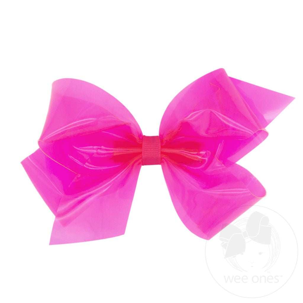 WeeSplash Colored Swim Bow with Plain Wrap: Shocking Pink