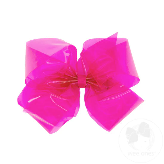 WeeSplash Colored Swim Bow with Plain Wrap: Shocking Pink