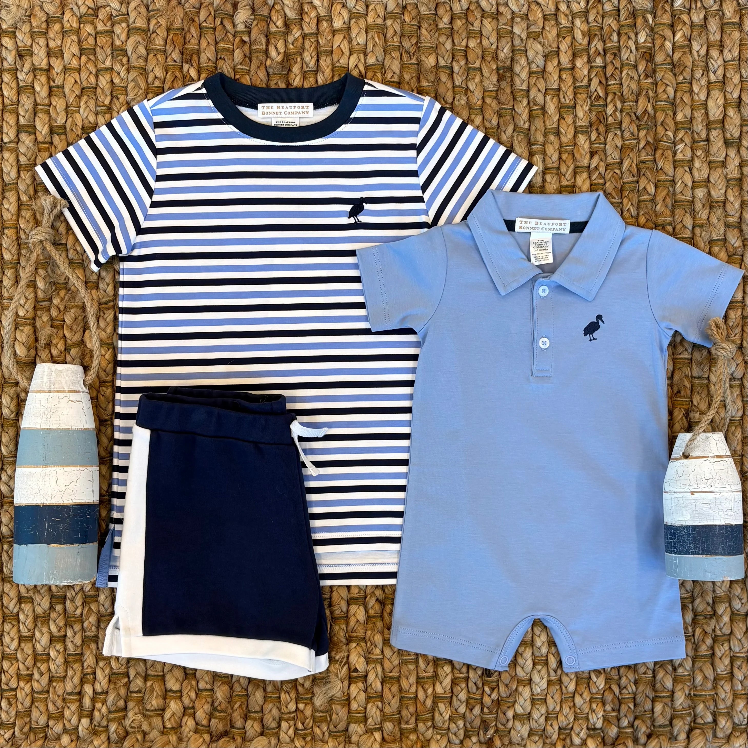 TBBC Sir Proper Romper: Park City Periwinkle with Nantucket Navy