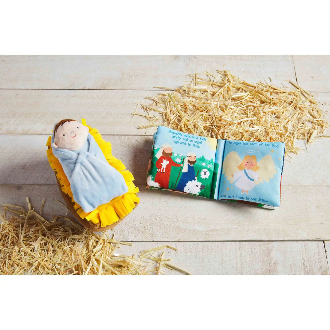 Mudpie Nativity Plush with Book