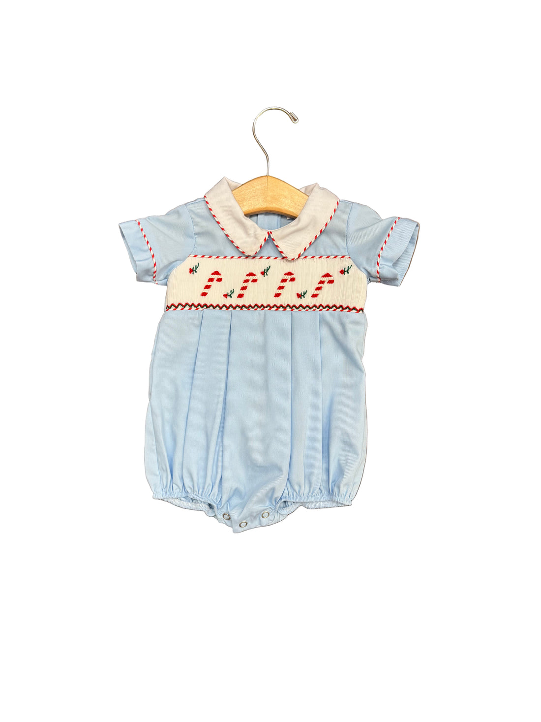 Candy Cane Smocked Boy Bubble