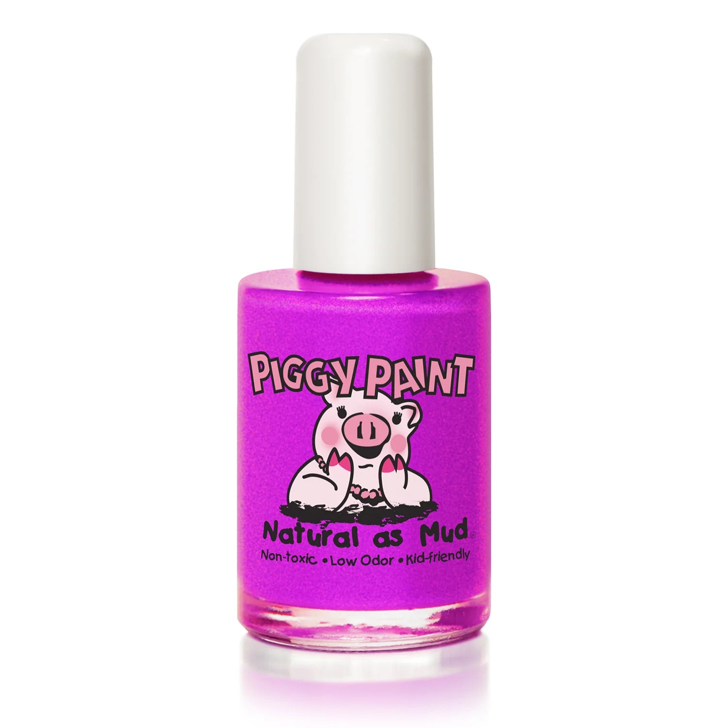 Piggy Paint Nail Polish: Groovy Grape (Shimmer Neon Purple)