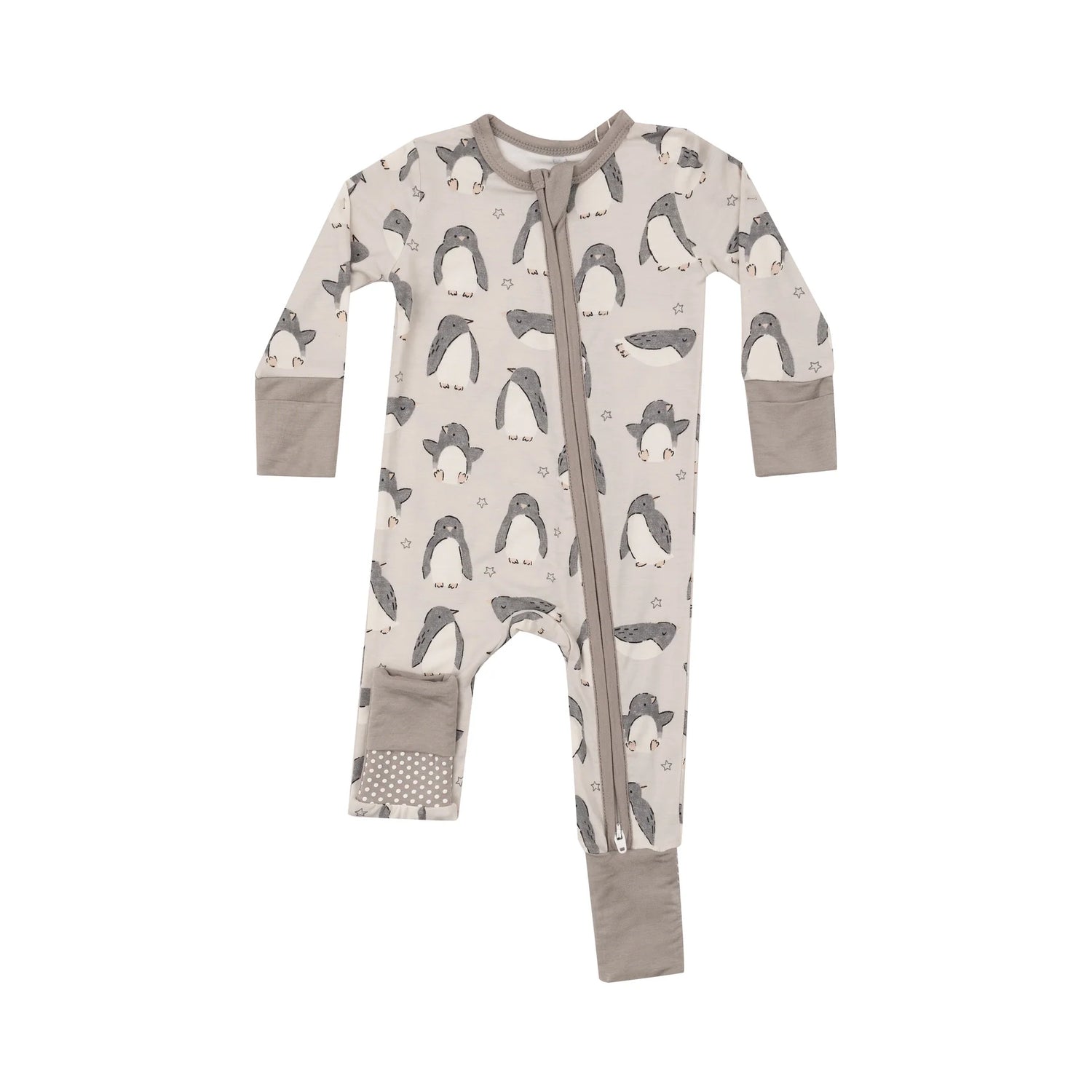 2-Way Zipper Romper: Penguin Pals